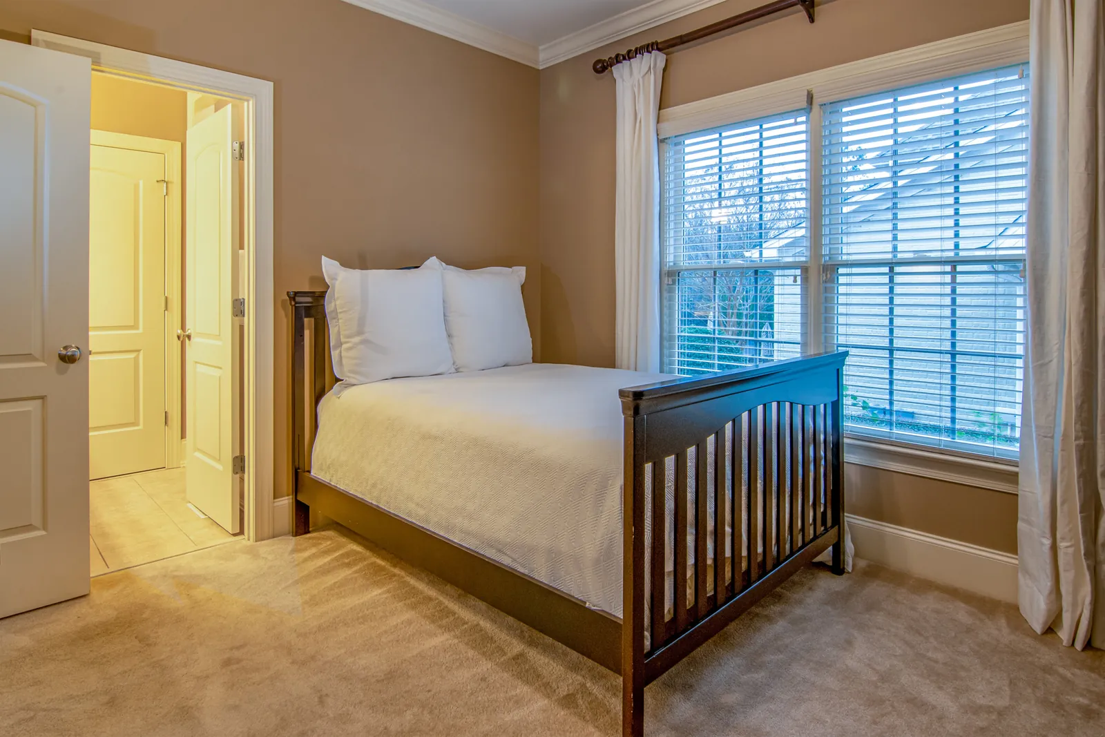 Tidy, made-up bedroom after a house cleaning in the Phoenix Valley